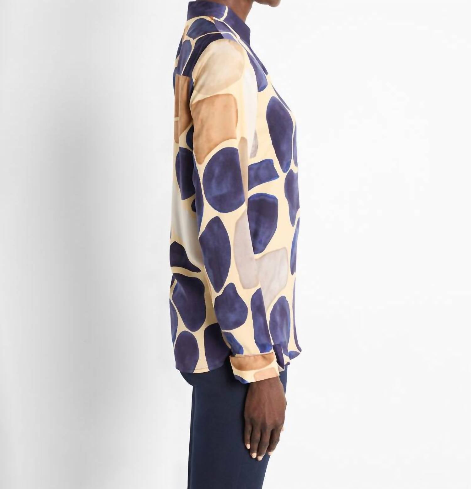 Nzt By Nic+Zoe - Playful Pebble Woven Shirt - blouses - blue - clothing