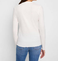Nzt By Nic+Zoe - Seesucker Long Sleeve Henley Top - clothing - cotton - crew