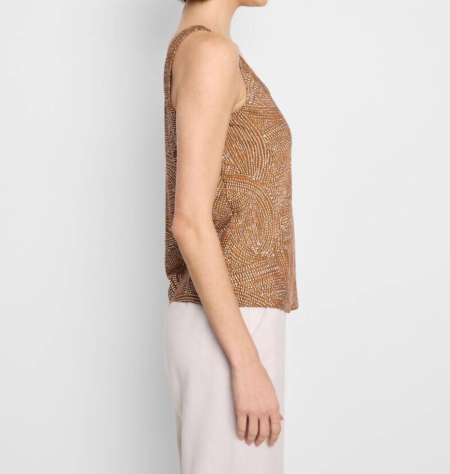 Nzt By Nic+Zoe - Swirling Sands Woven Tank - brown - clothing - patterned