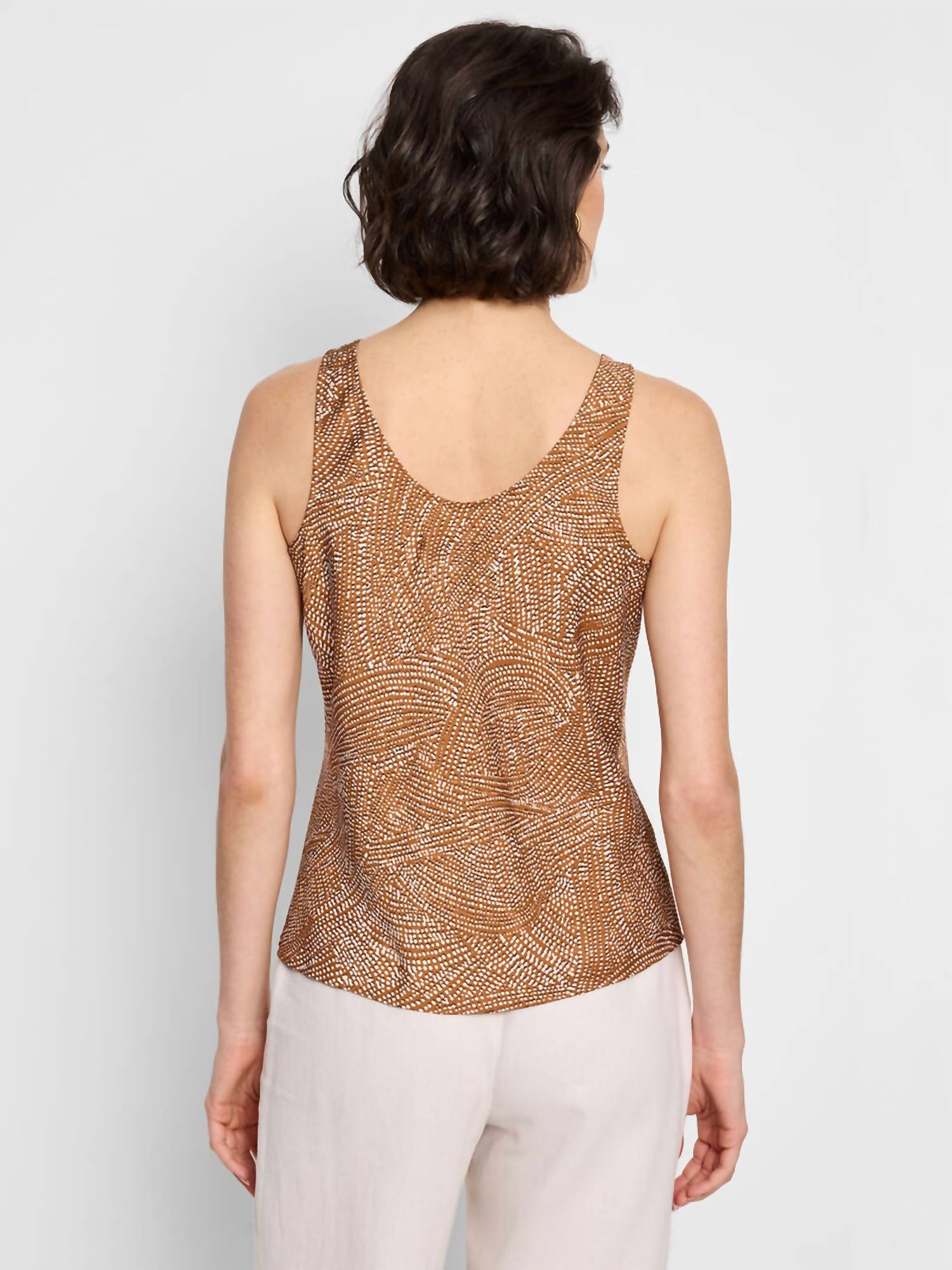 Nzt By Nic+Zoe - Swirling Sands Woven Tank - brown - clothing - patterned