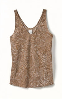 Nzt By Nic+Zoe - Swirling Sands Woven Tank - brown - clothing - patterned