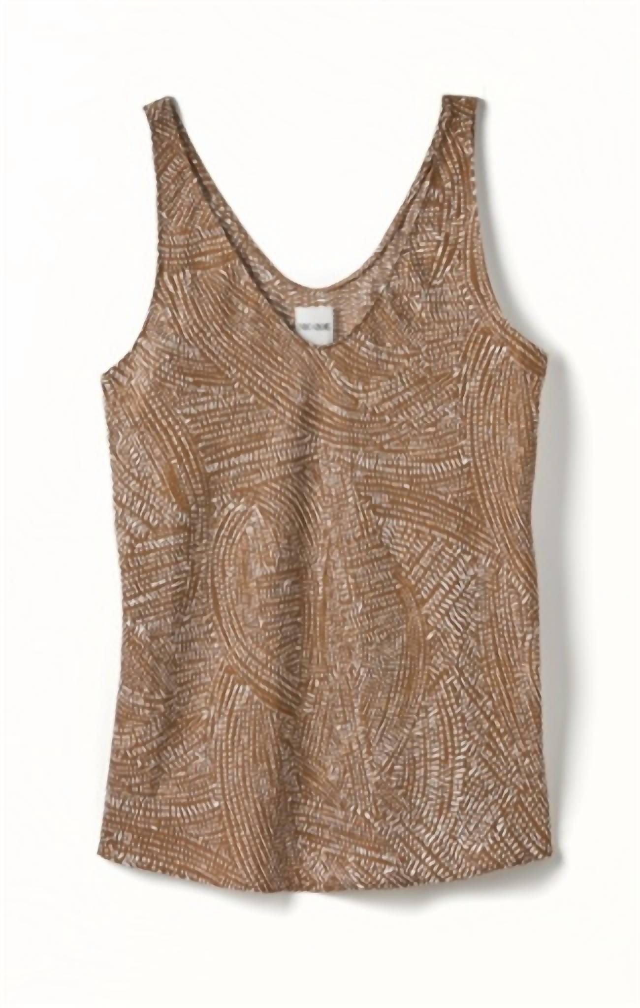 Nzt By Nic+Zoe - Swirling Sands Woven Tank - brown - clothing - patterned