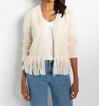 Nzt By Nic+Zoe - Tape Fringe Cardigan - cardigans - clothing - cotton - blend