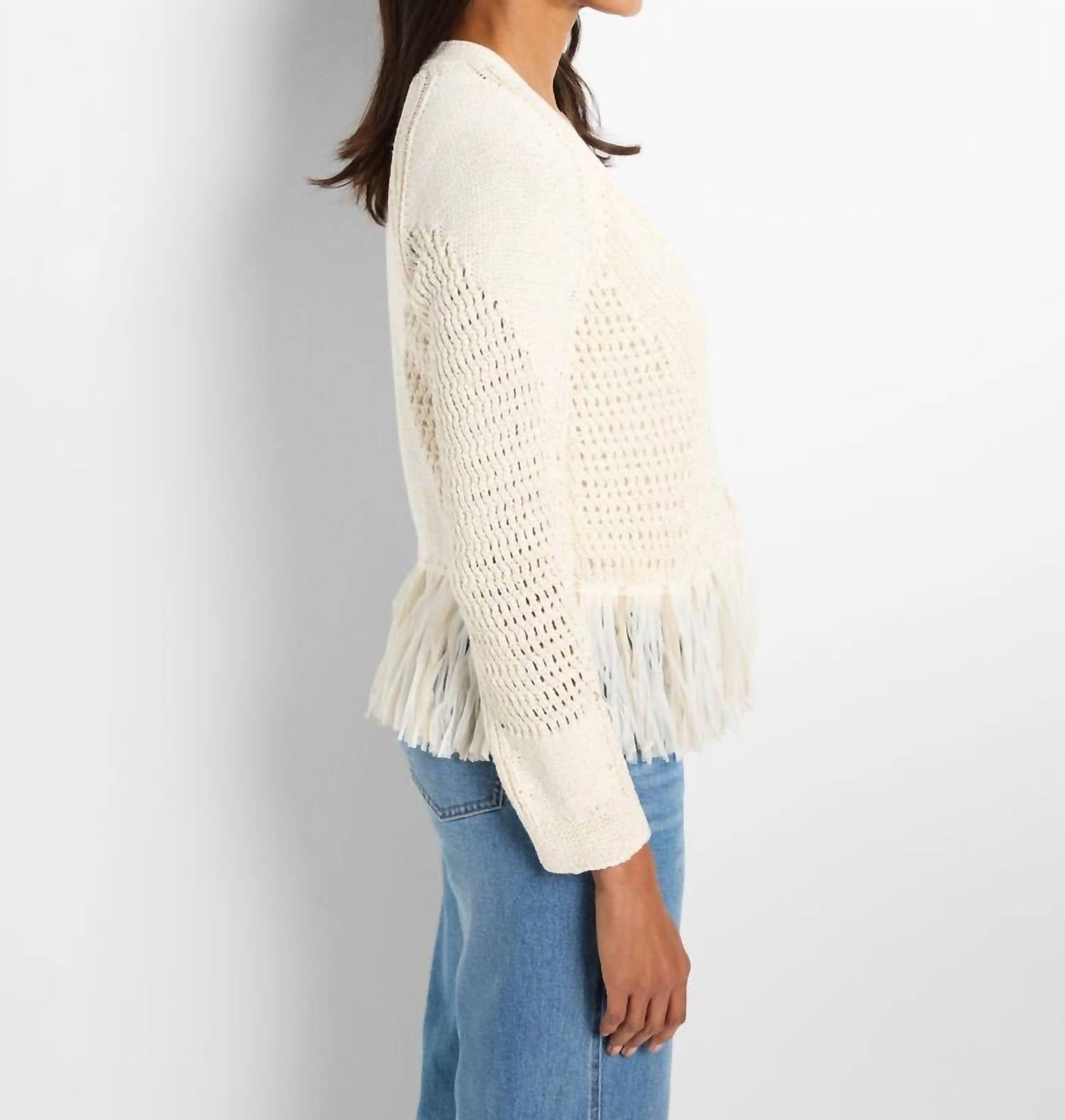 Nzt By Nic+Zoe - Tape Fringe Cardigan - cardigans - clothing - cotton - blend