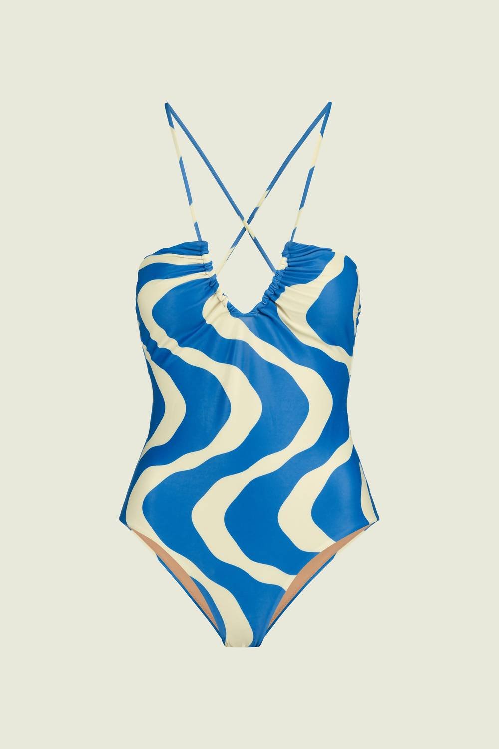 Oas - Rippling Iodio Bathing Suit - blue - clothing - one - pieces