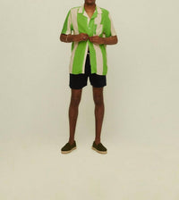 Oas - Stripe Viscose Button Up Shirt - casual - button - down - shirts - clothing - green