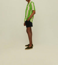 Oas - Stripe Viscose Button Up Shirt - casual - button - down - shirts - clothing - green
