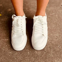 Oasis Society - Women's Stitch Sneakers - shoes - sneakers - white