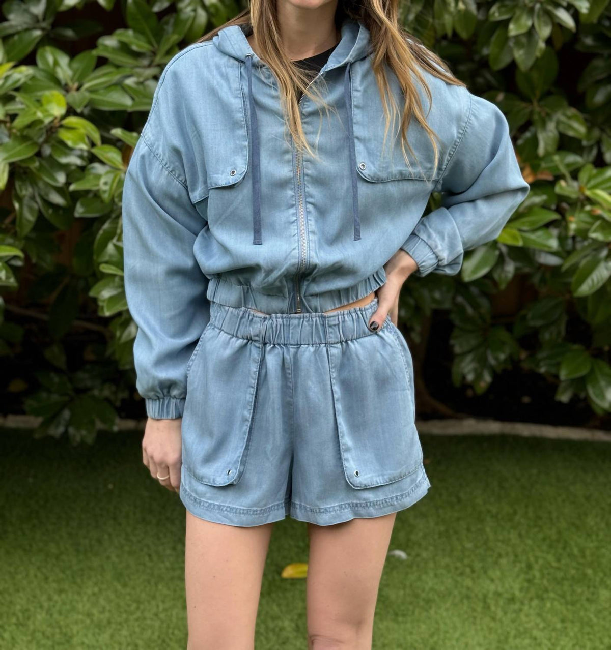 Oat New York - Denim Pull on Shorts