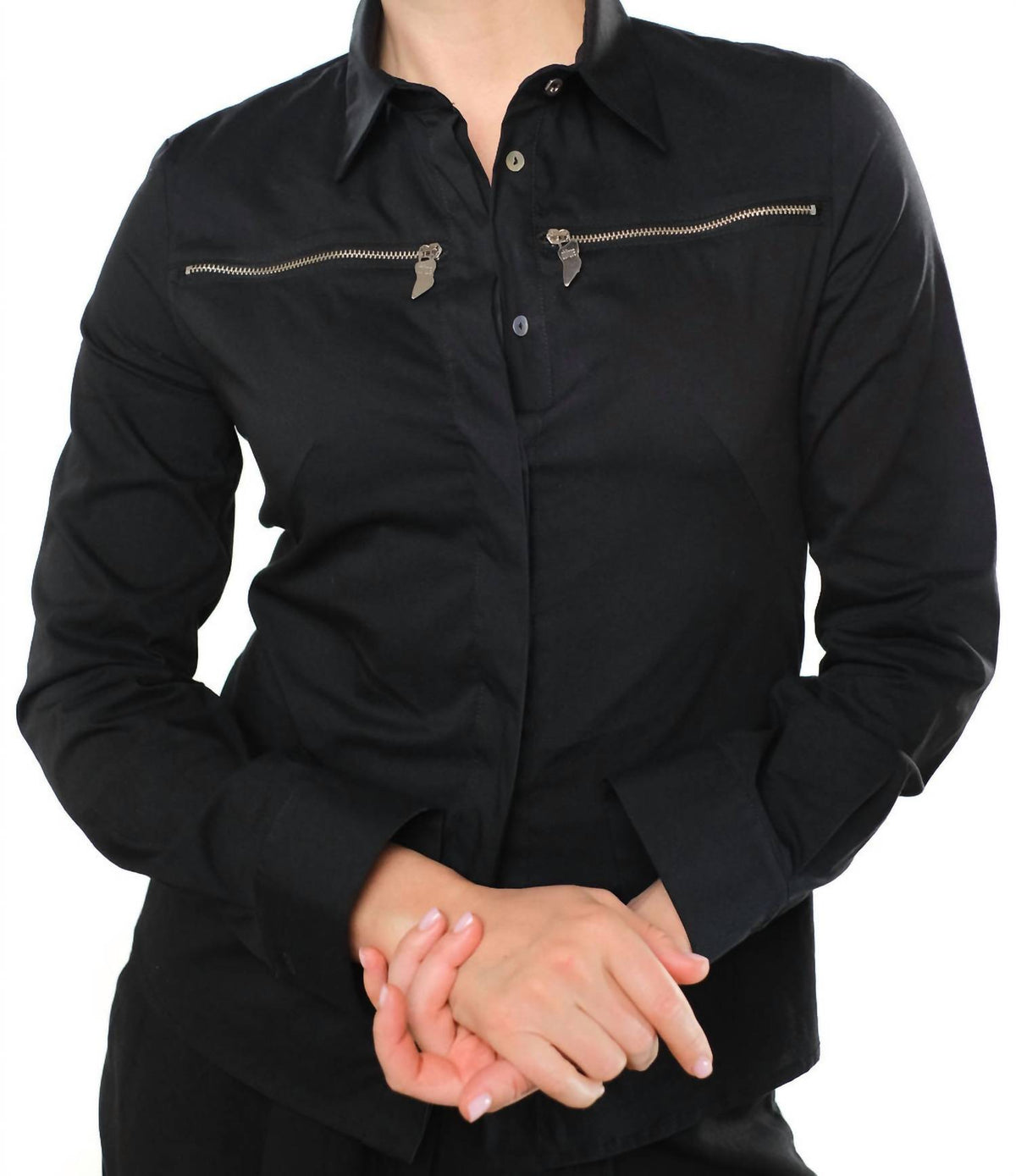 Oblique Creations - Zipper Enchantment Collared Blouse