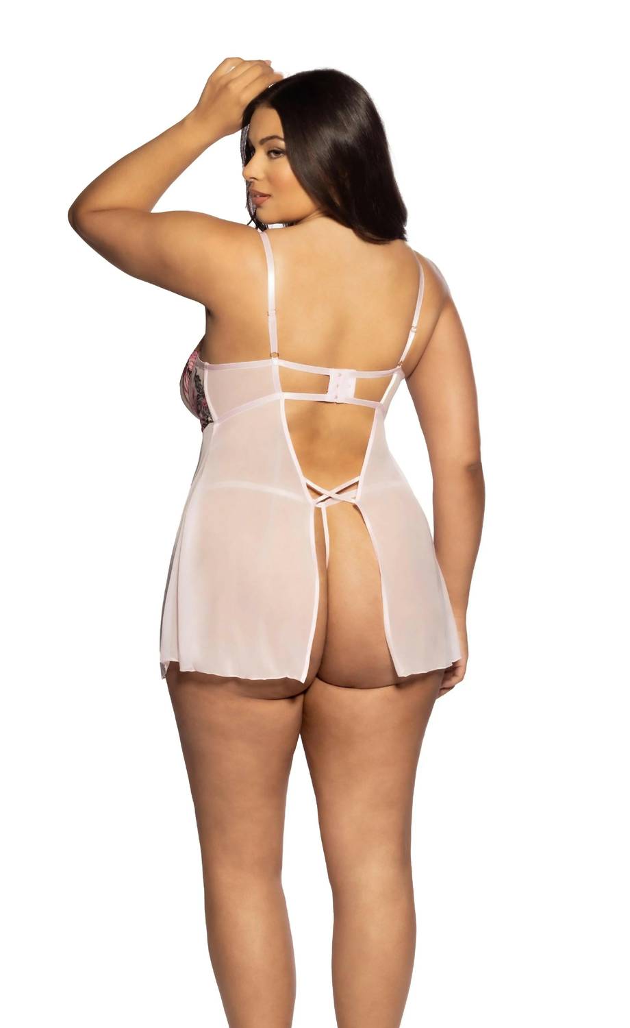 Oh La La Cheri - Audra Floral Babydoll - Plus Size - bras - clothing - floral