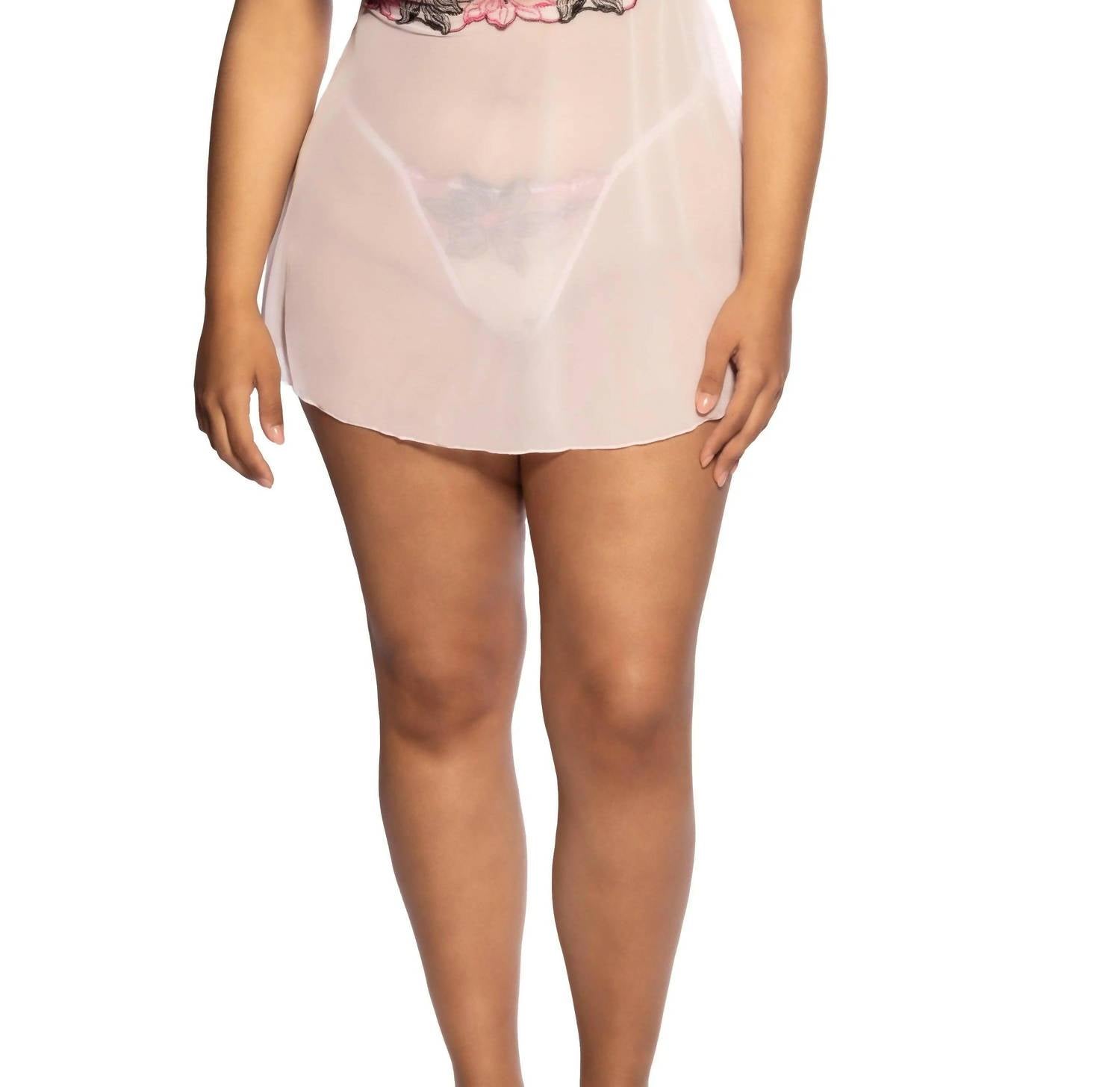 Oh La La Cheri - Audra Floral Babydoll - Plus Size - bras - clothing - floral