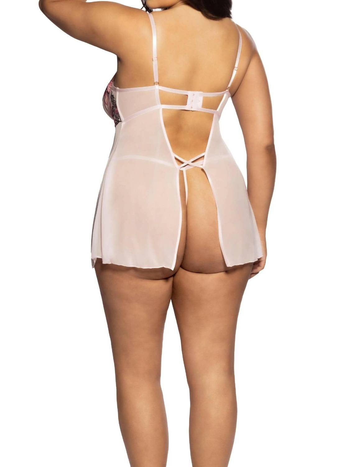 Oh La La Cheri - Audra Floral Babydoll - Plus Size - bras - clothing - floral