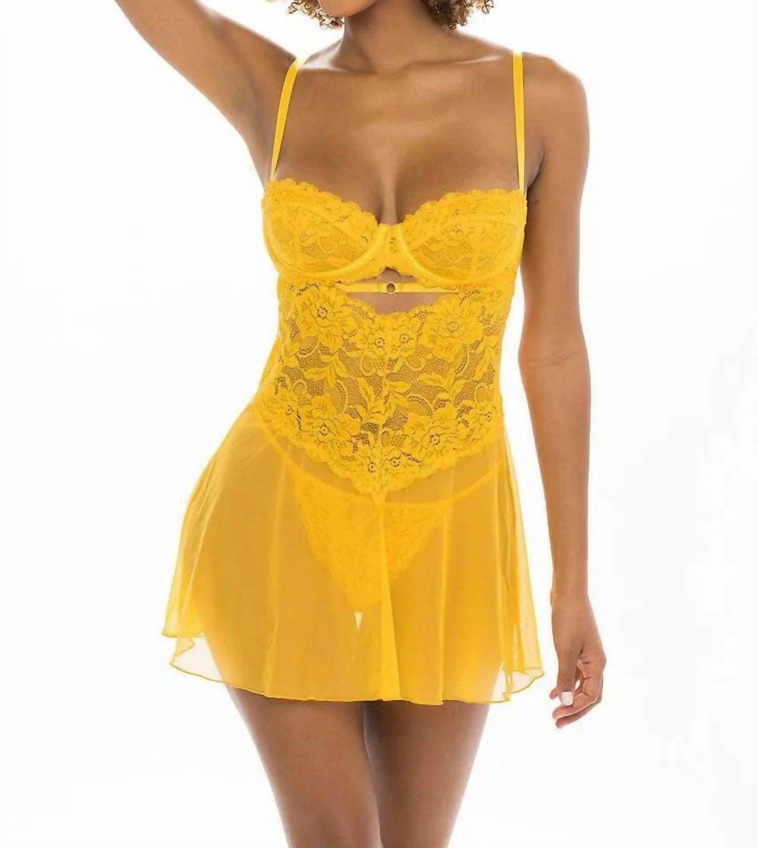 Oh La La Cheri - Charlotte Babydoll - chemises - clothing - gold