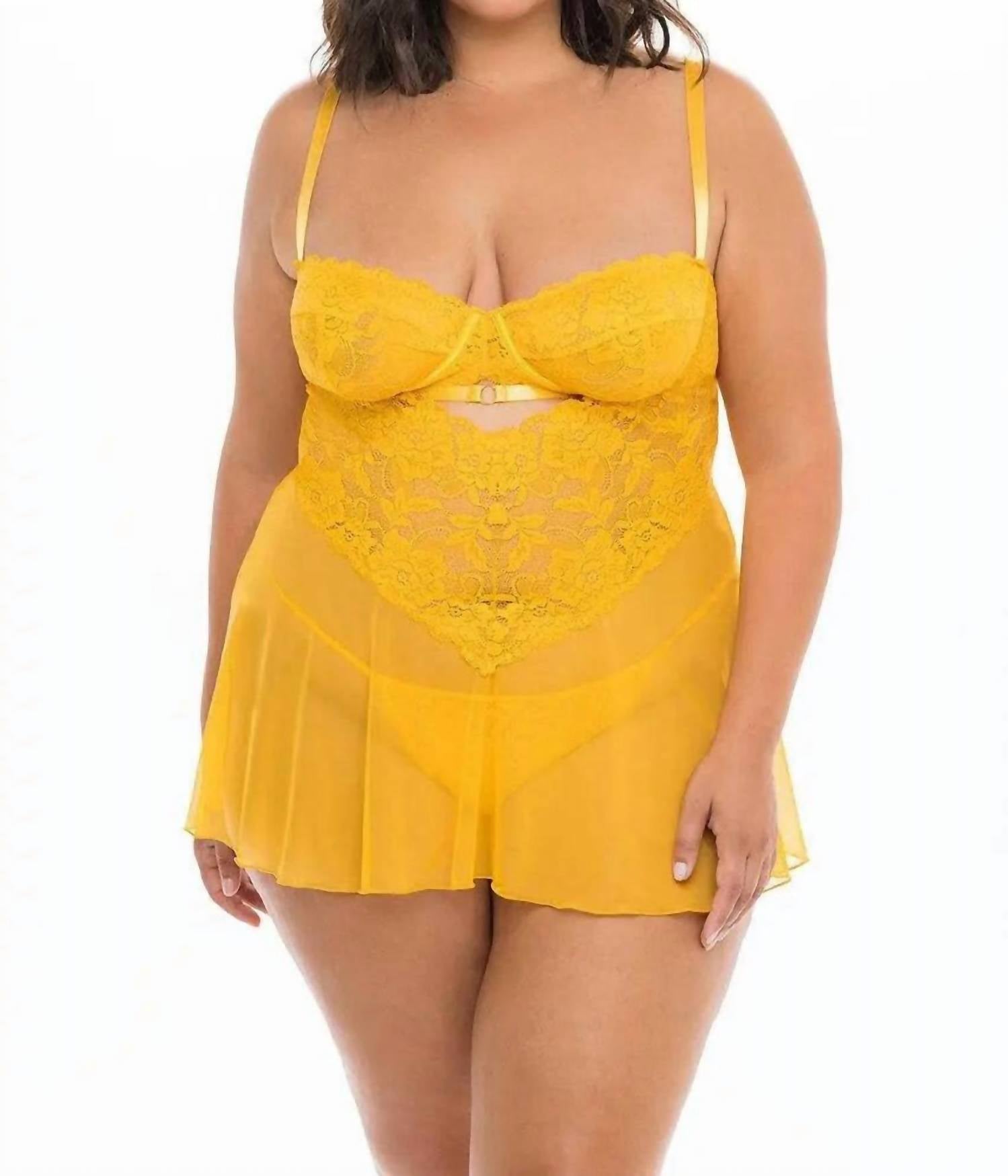 Oh La La Cheri - Charlotte Babydoll - chemises - clothing - gold