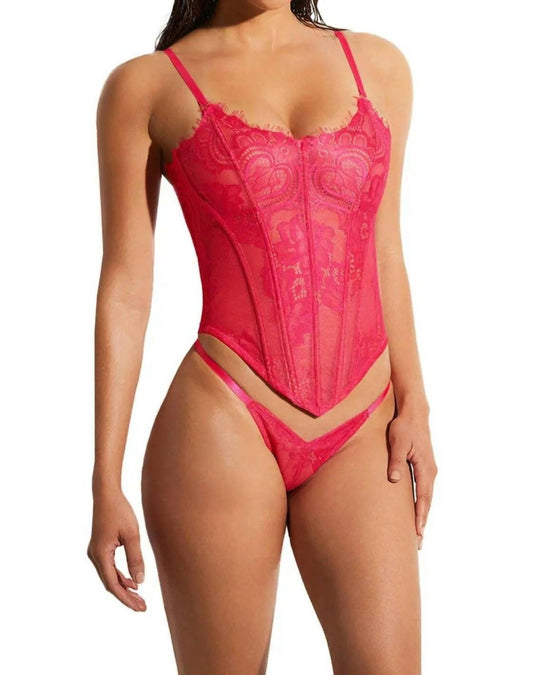 Oh La La Cheri - Cybille Lace Bustier - bras - clothing - intimates