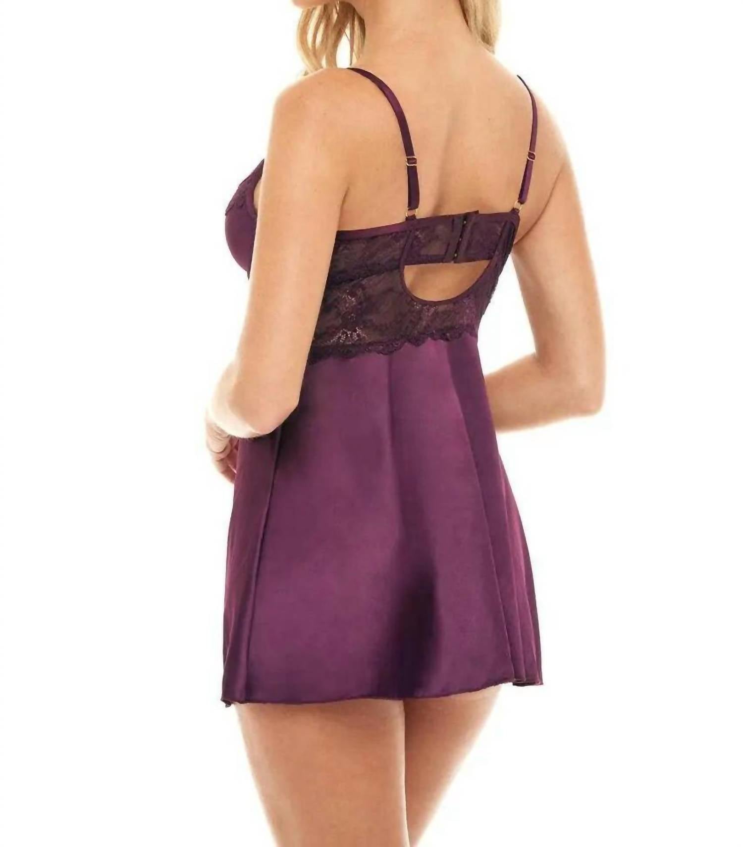 Oh La La Cheri - Donna Lace & Satin Babydoll - chemises - clothing - intimates