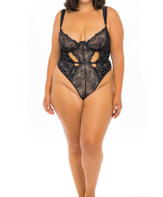 Oh La La Cheri - Gabrielle Teddy - Plus Size - black - bras - clothing