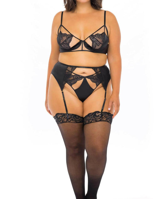 Oh La La Cheri - Ivy 3 Piece Set - plus - black - bras - clothing