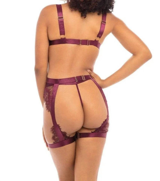 Oh La La Cheri - Janet Eyelash Lace 3 Piece Lingerie Set - bras - clothing - intimates