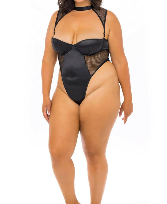 Oh La La Cheri - Josephine Teddy - Plus Size - black - bodysuits - clothing