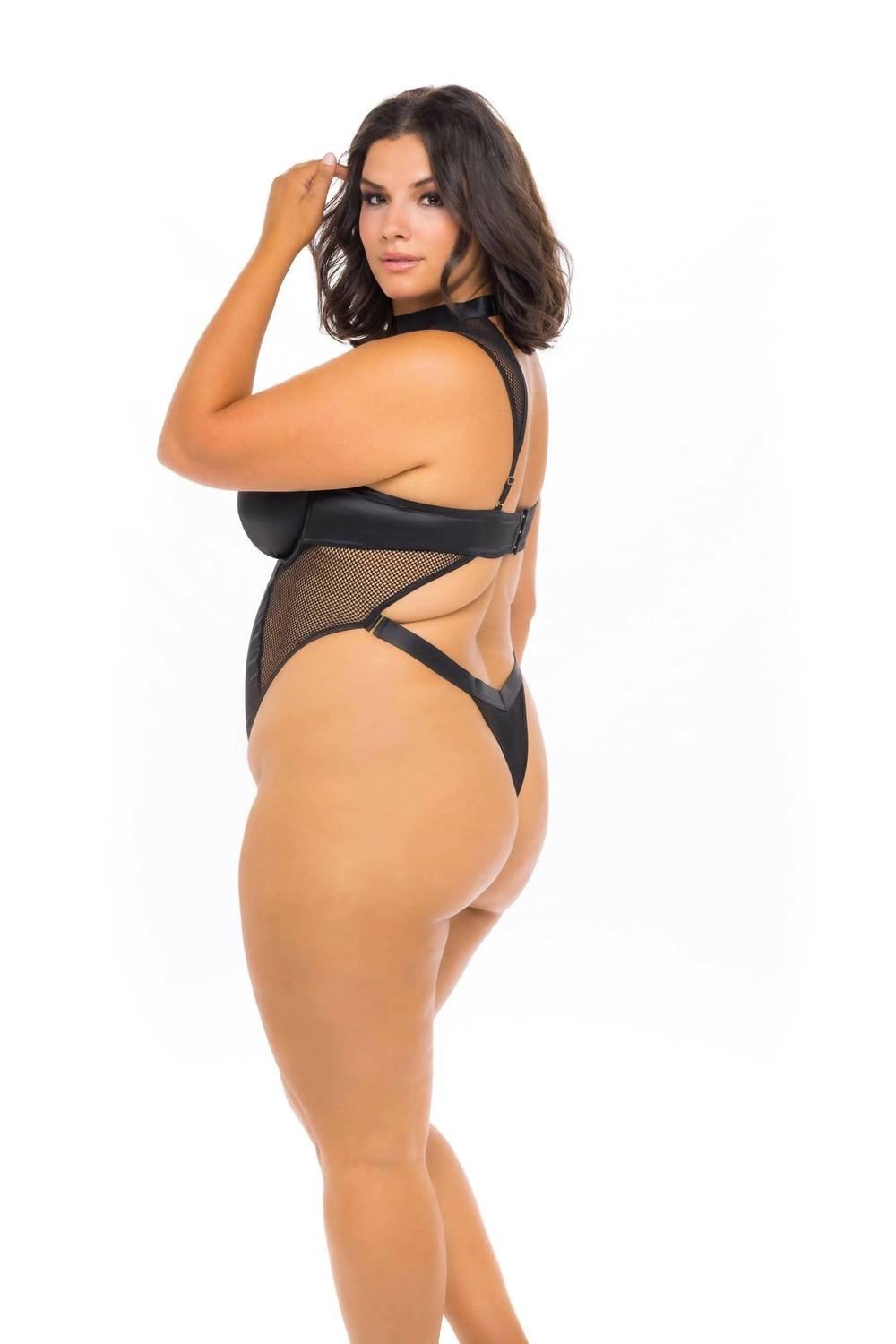 Oh La La Cheri - Josephine Teddy - Plus Size - black - bodysuits - clothing