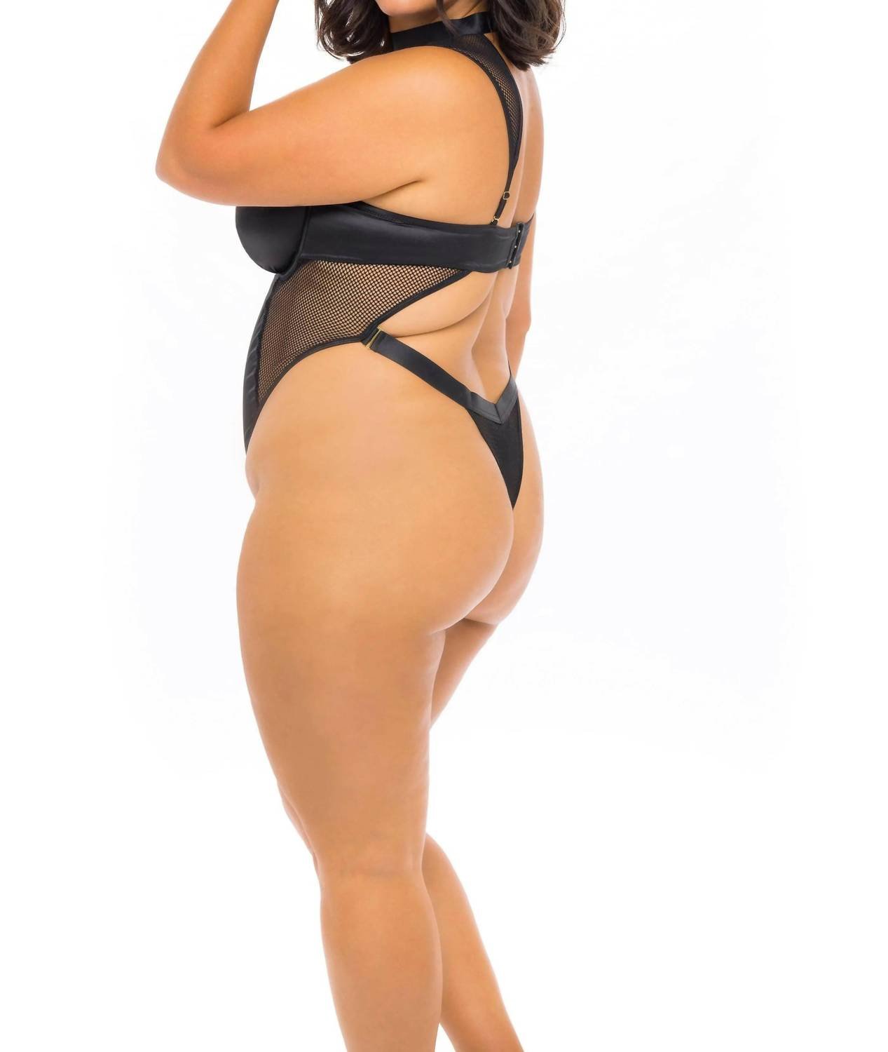 Oh La La Cheri - Josephine Teddy - Plus Size - black - bodysuits - clothing