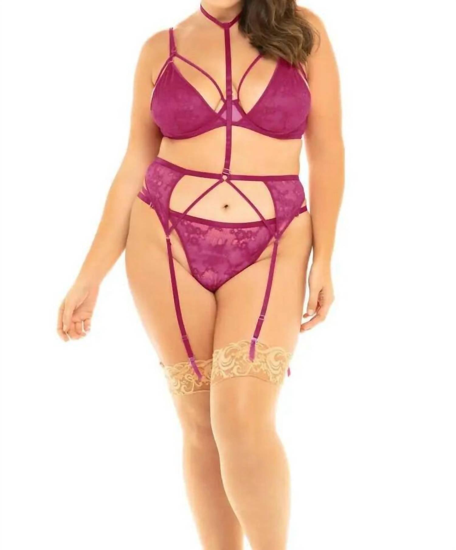 Oh La La Cheri - Larissa 3 Piece Bra Set - Plus - bras - clothing - intimates