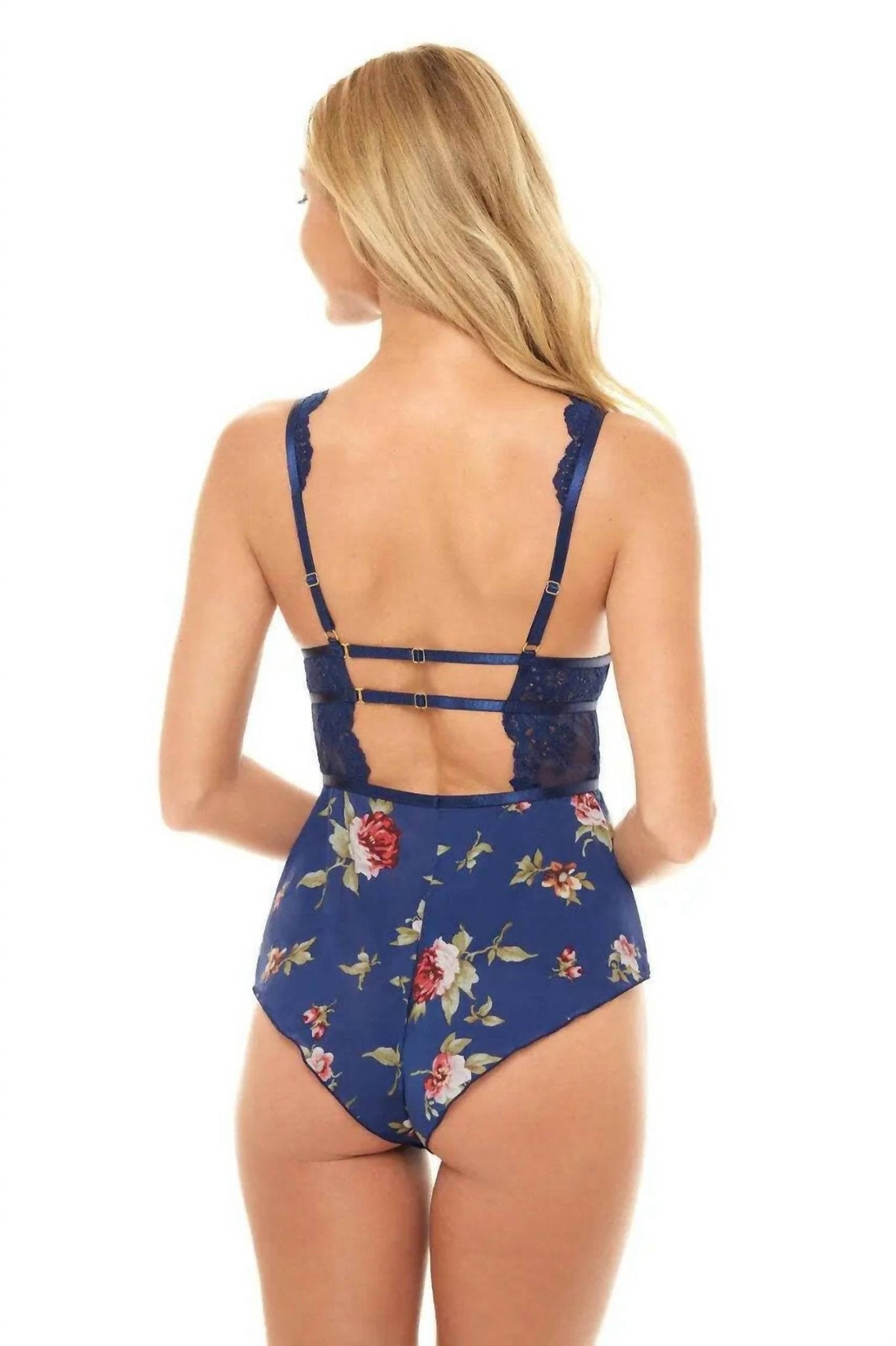 Oh La La Cheri - Naeva Floral Romper - blue - clothing - floral