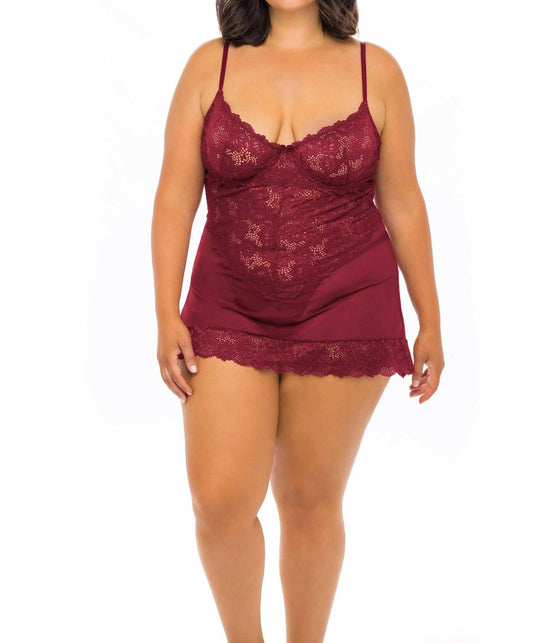 Oh La La Cheri - Page Underwire All Lace Babydoll - Plus - bras - clothing - intimates