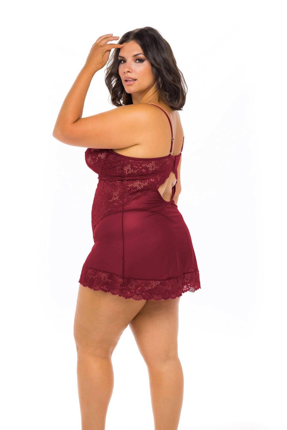 Oh La La Cheri - Page Underwire All Lace Babydoll - Plus - bras - clothing - intimates