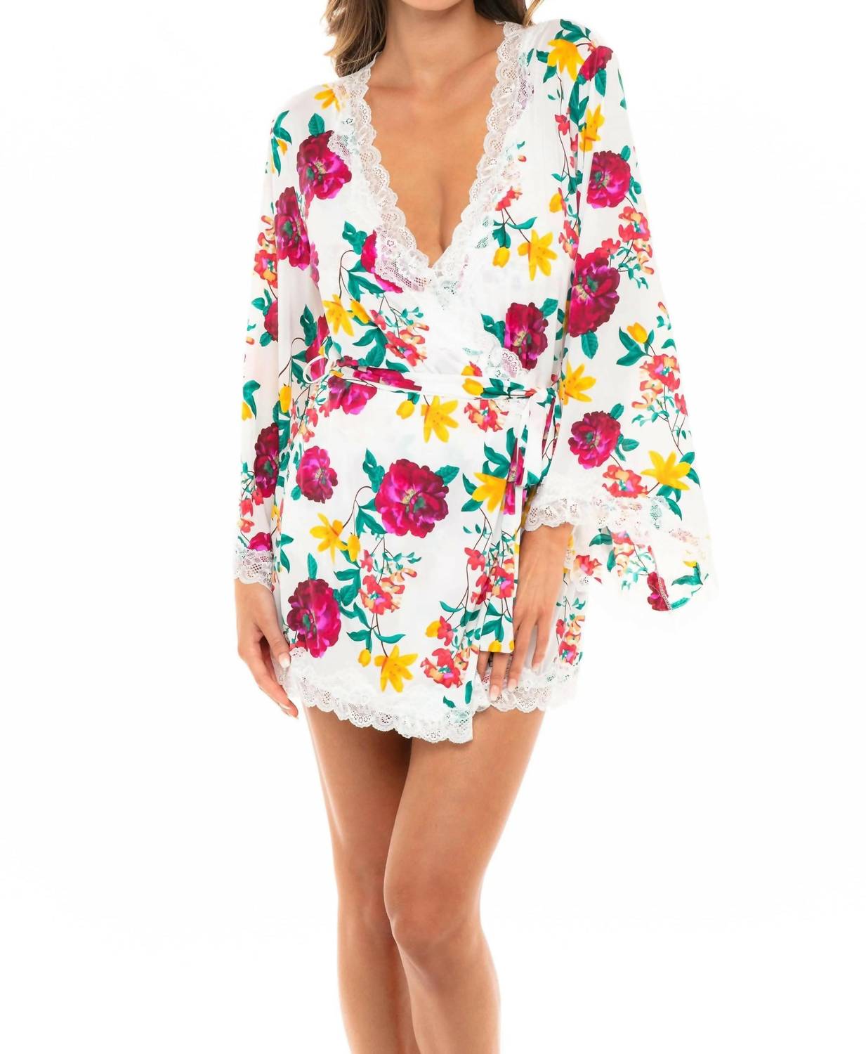 Oh La La Cheri - Reina Robe - clothing - floral - intimates