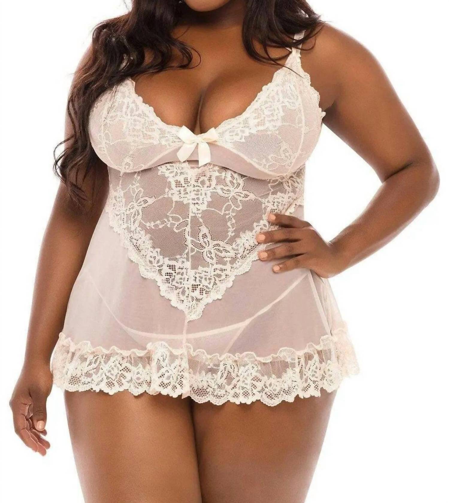 Oh La La Cheri - Valentine Babydoll - Plus - bras - clothing - intimates