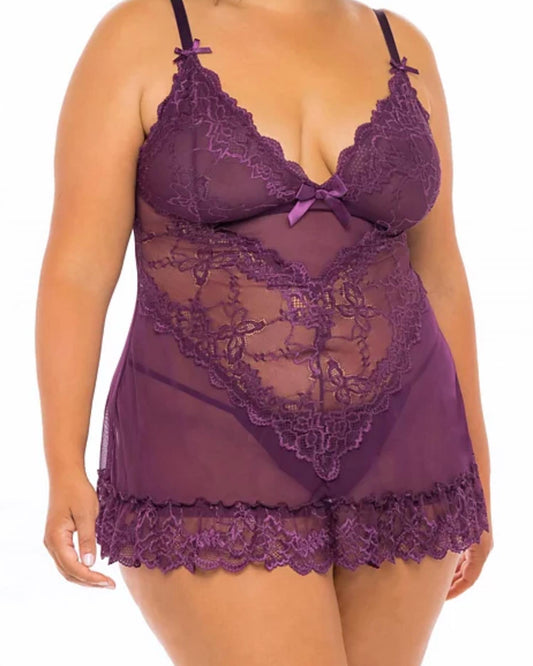 Oh La La Cheri - Valentine Babydoll - Plus - bras - clothing - intimates