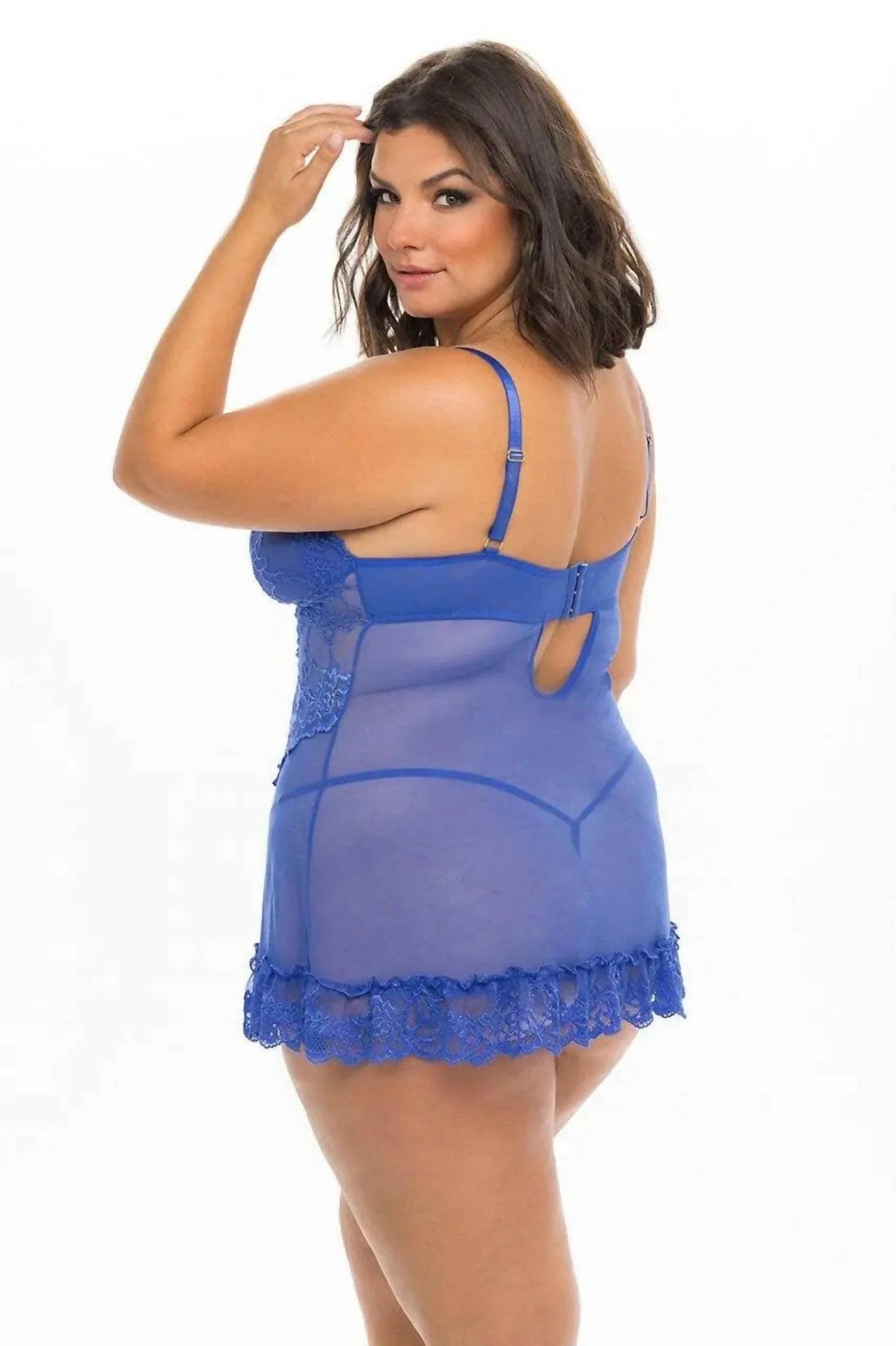 Oh La La Cheri - Valentine Babydoll - Plus - blue - bras - clothing