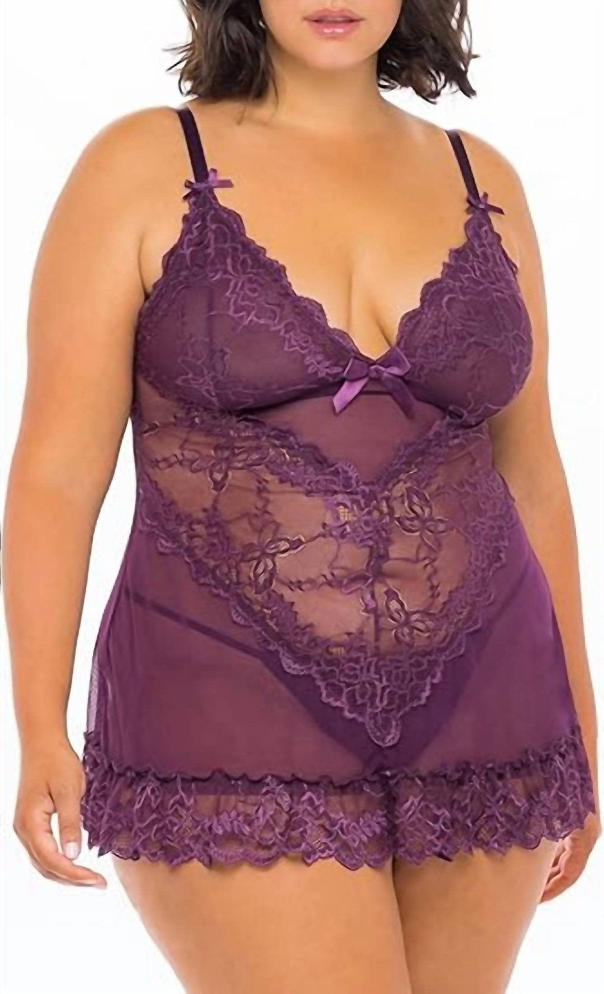 Oh La La Cheri - Valentine Babydoll - Plus - bras - clothing - intimates