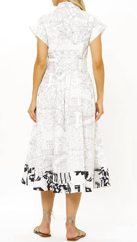 Oliphant - Belted Shirt Dress - clothing - cotton - dresses