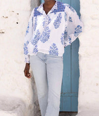Oliphant - Mandarin Pintuck Blouse