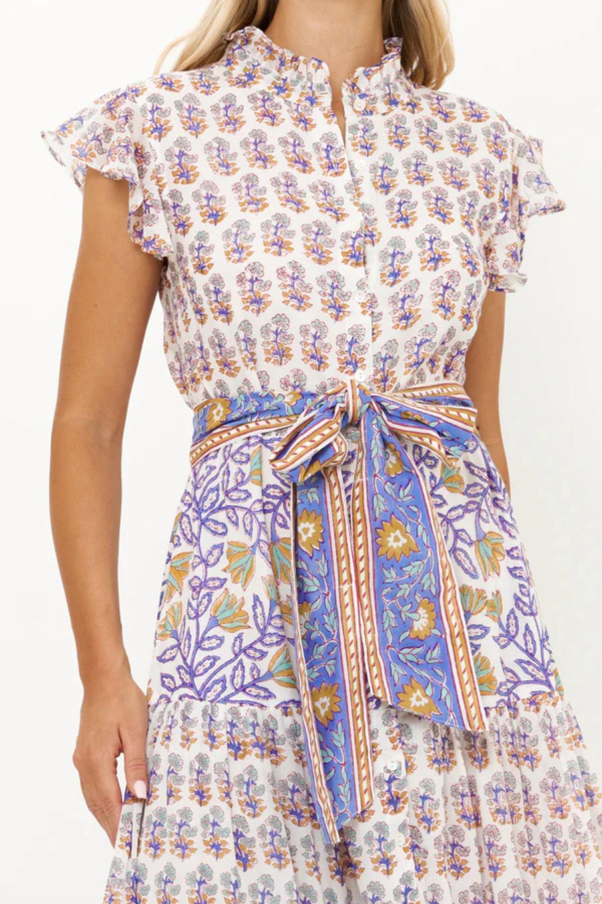 Oliphant - Women's Nappa Ruffle Maxi Dress