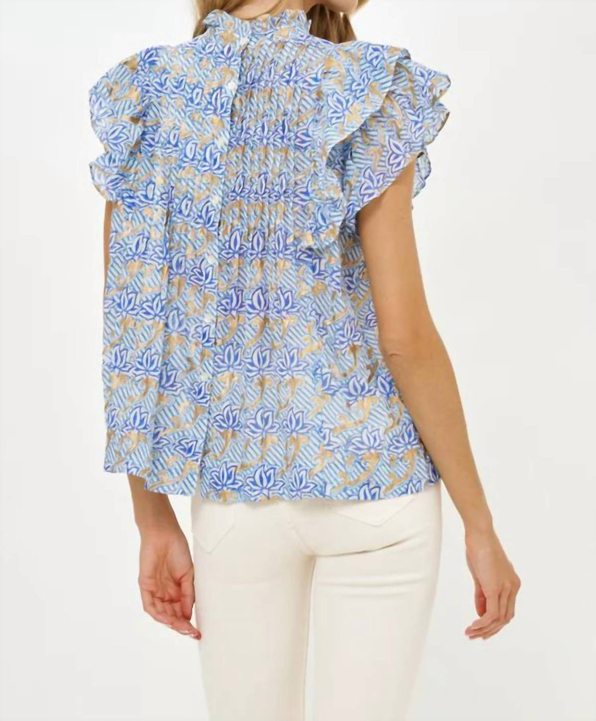 Oliphant - Pintuck Ruffle Top