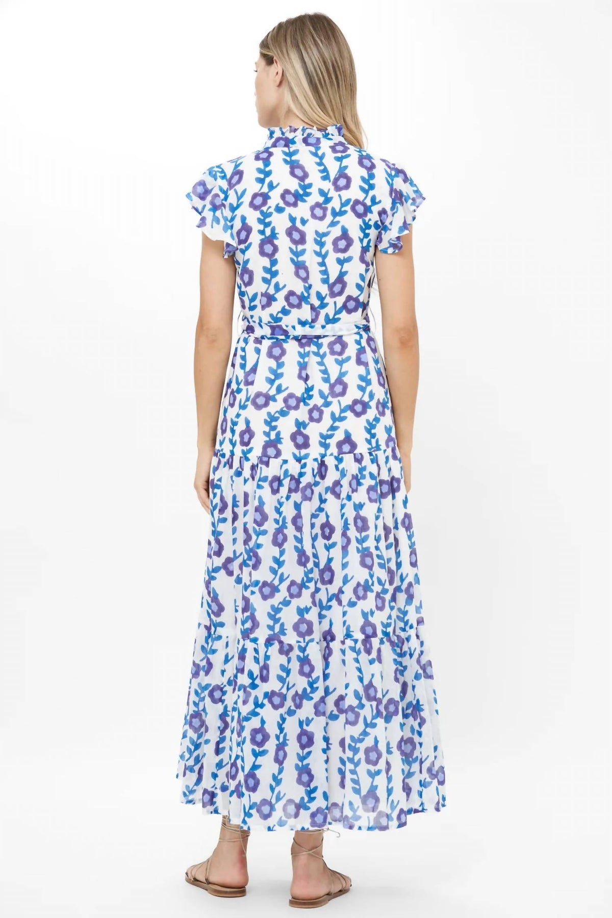 Oliphant - Ruffle Collar Button Maxi Dress