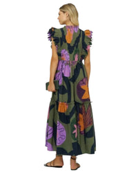 Oliphant - Scallop Pintuck Maxi Dress - clothing - cotton - dresses