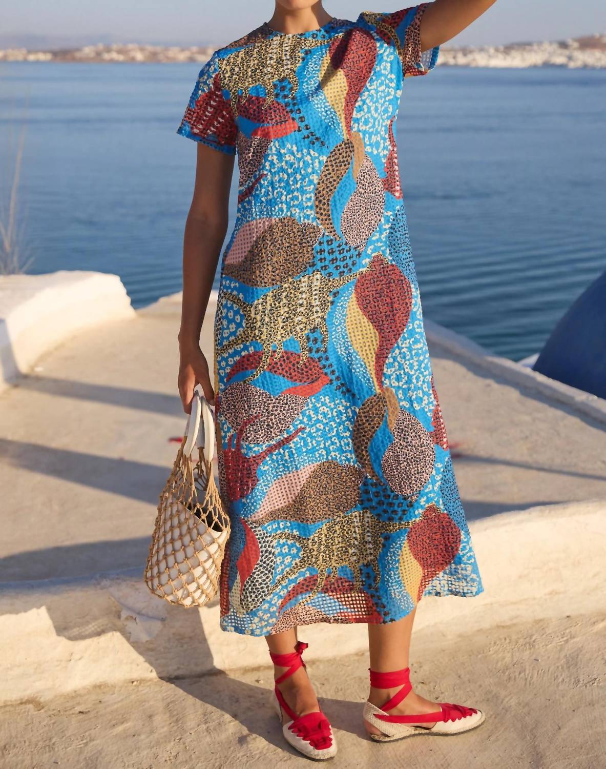 Oliphant - Short Sleeve Shift Maxi Dress
