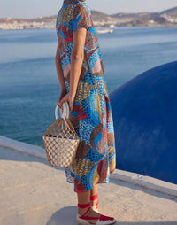 Oliphant - Short Sleeve Shift Maxi Dress