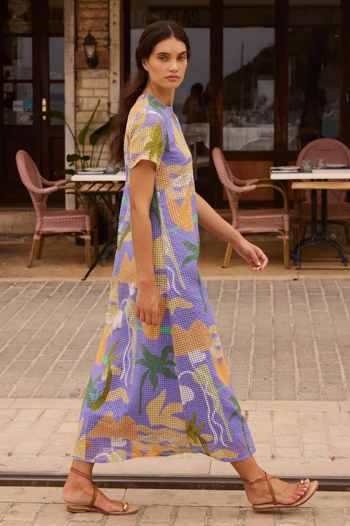Oliphant - Short Sleeve Shift Maxi Dress