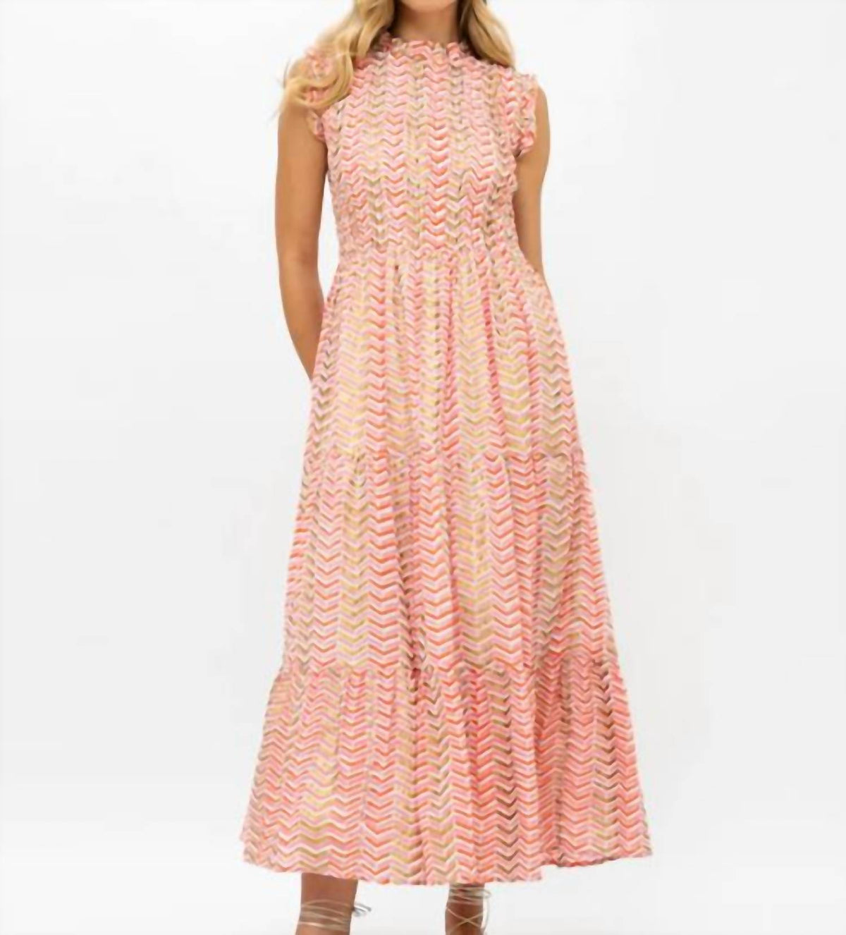 Oliphant - Sleeveless Smocked Maxi