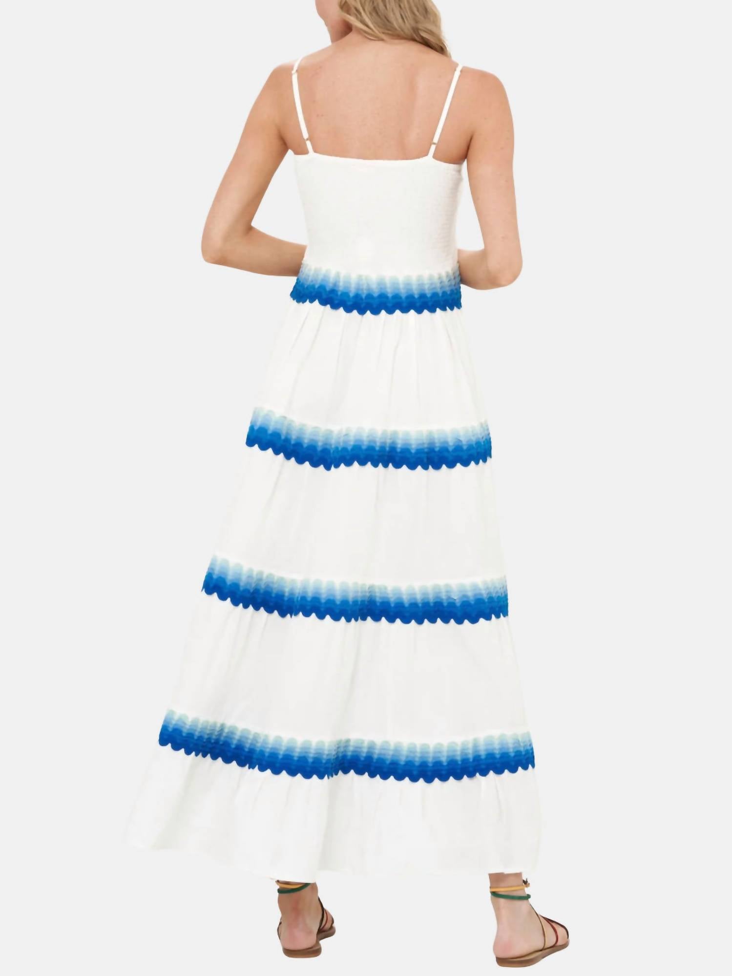 Oliphant - Smocked Back Maxi Dress - clothing - cotton - dresses