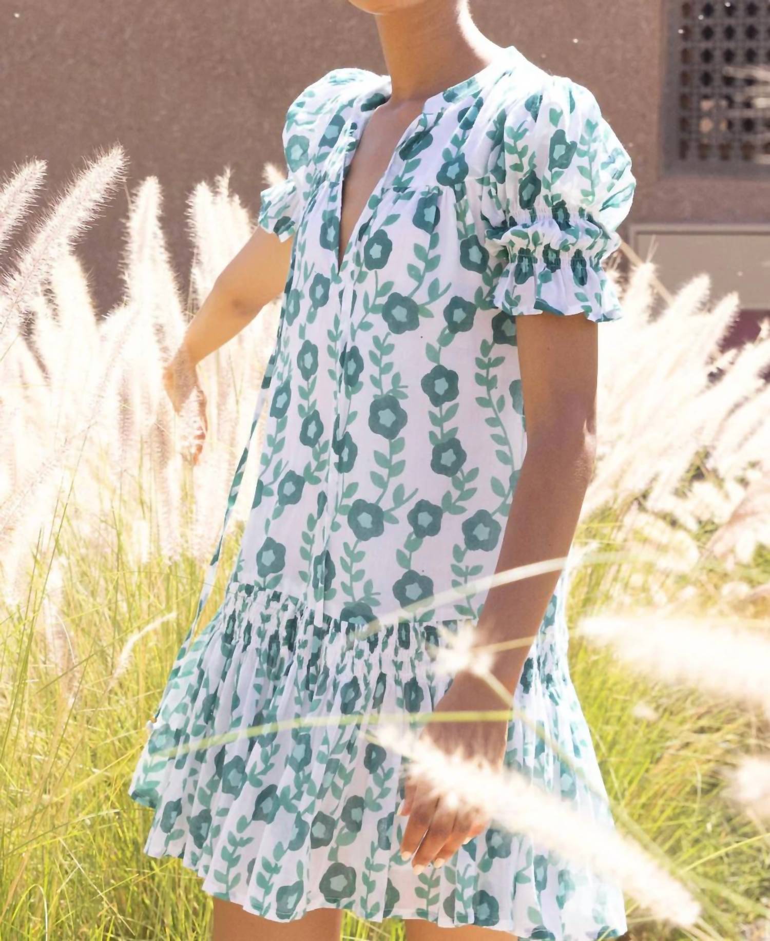 Oliphant - Smocked Drop Mini Dress - clothing - collection:vacationdresses(Auto) - dresses
