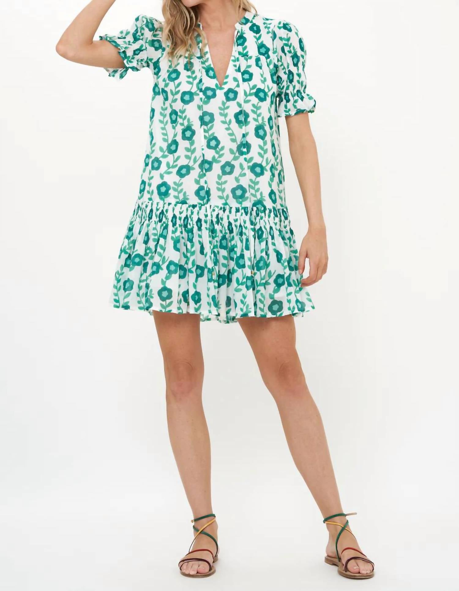 Oliphant - Smocked Drop Mini Dress - clothing - collection:vacationdresses(Auto) - dresses