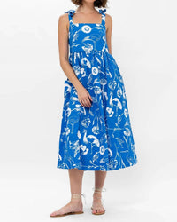 Oliphant - Tie Strap Pocket Midi Dress